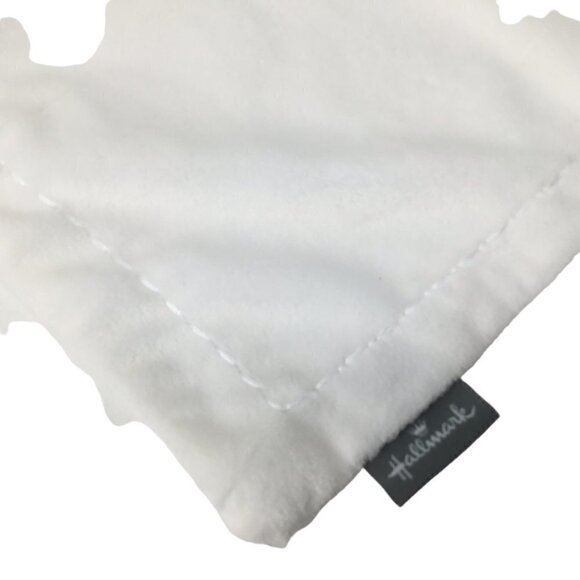 Hallmark Snuggly Little Angel Lovey Security Blanket Wings Blonde Blue Writing - Picture 7 of 7